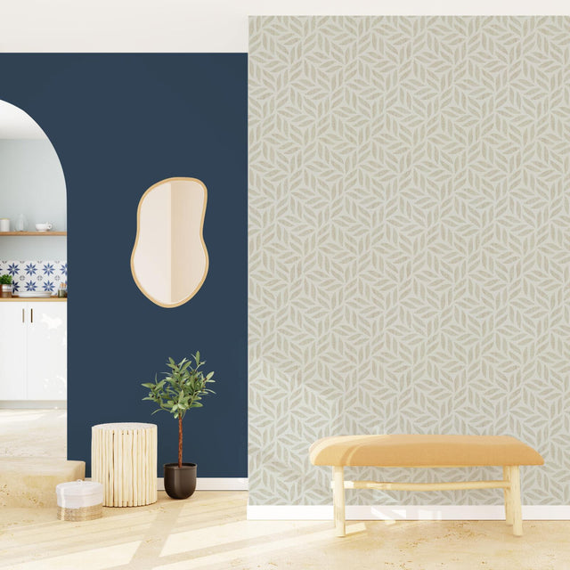 Papier peint intissé FLORENTINE PEARL coloris sable beige