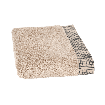 Serviette éponge Kogo Greige/gris anthracite