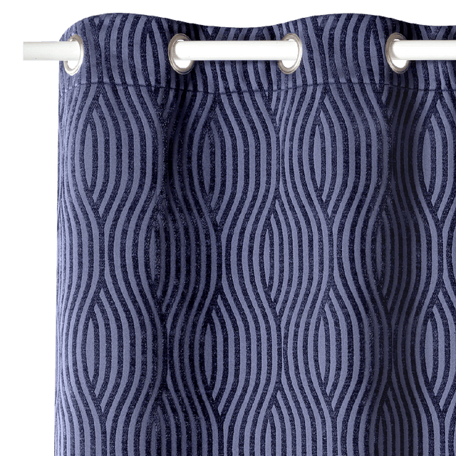 Rideau AZZURO coloris bleu nuit 140 x 260 cm