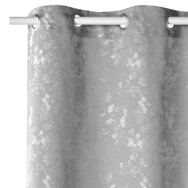 Rideau PALMAS coloris Gris clair 140 x 260 cm