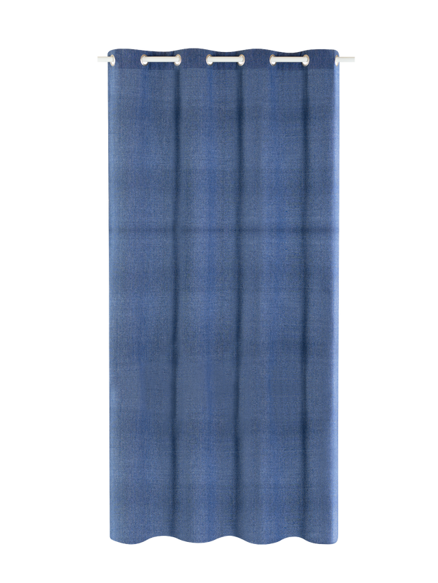 Rideau JIMMY coloris bleu jean 140 x 260 cm