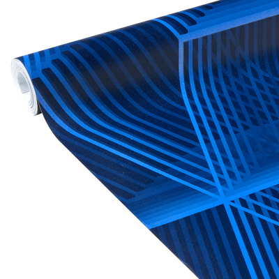 4MURS Papier peint intissé Ashton Bleu électrique