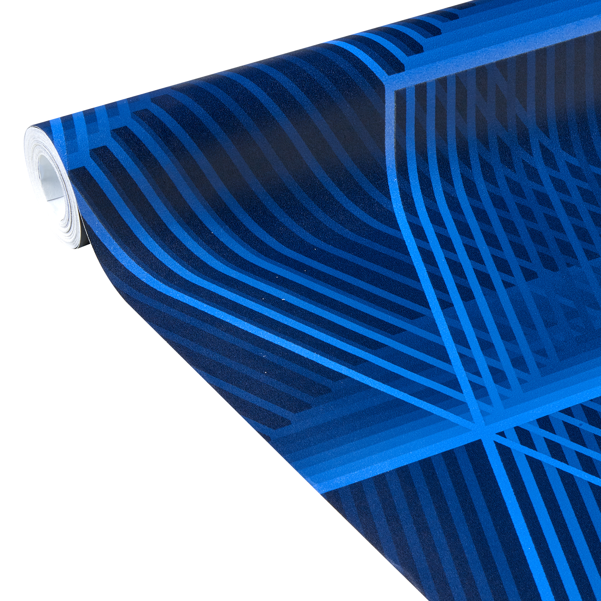 4MURS Papier peint intissé Ashton Bleu électrique