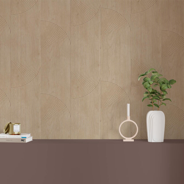 Papier peint intissé STANISLAS coloris marron glacé