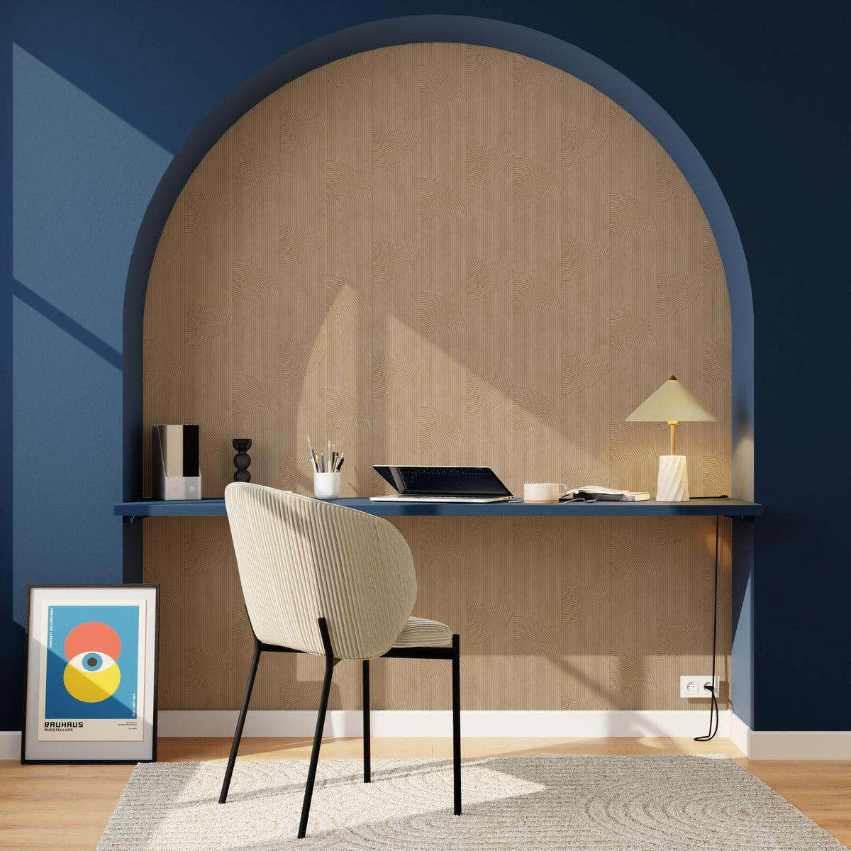 Papier peint intissé Stanislas Marron glacé