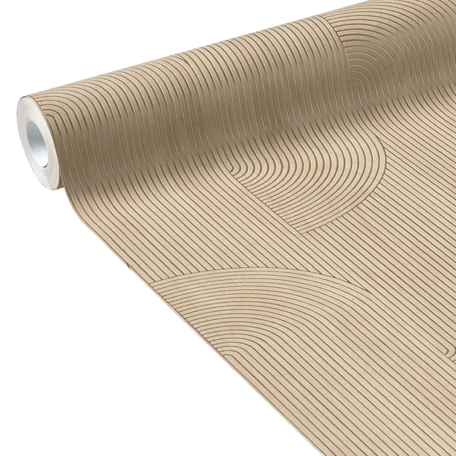 Papier peint intissé STANISLAS coloris marron glacé