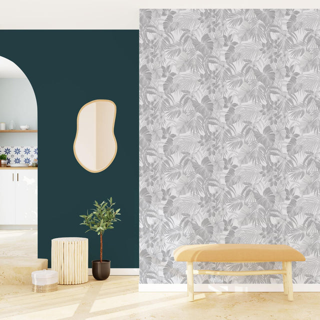 Papier peint intissé BLOSSOM coloris argent