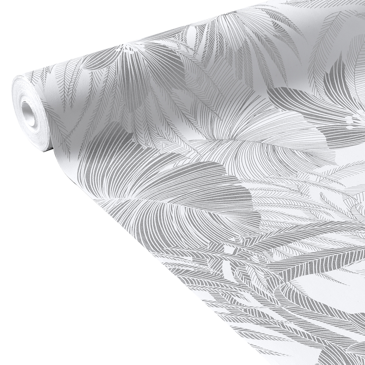 Papier peint intissé Blossom Argent
