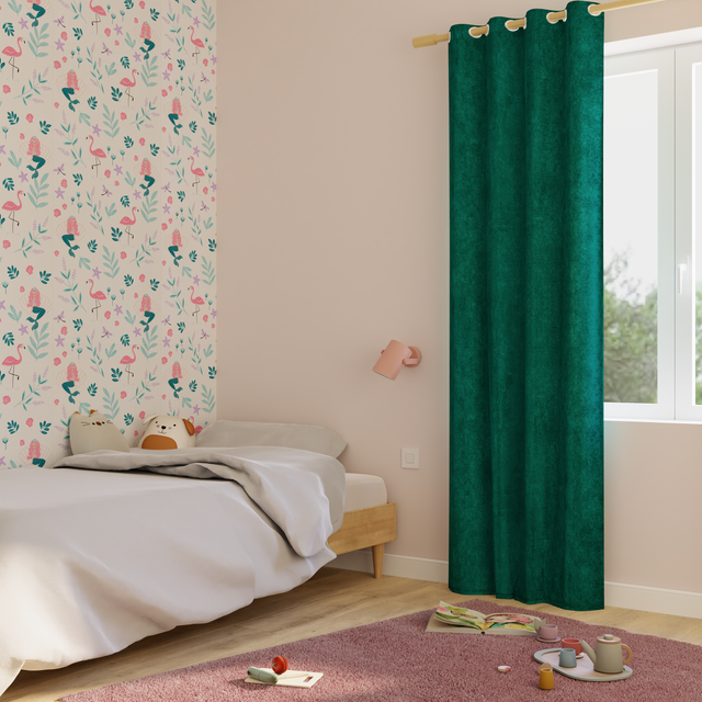 4MURS Rideau thermique KINLEY coloris émeraude 140 x 260 cm