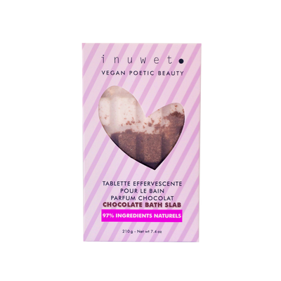 INUWET Boule de bain Tablette effervescente Rose Chocolat 210G