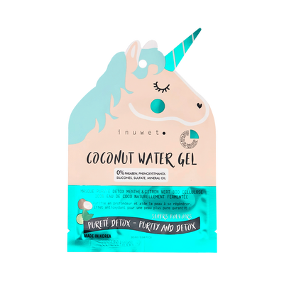 INUWET Masque tissu Licorne visage purete detox Multicolore Menthe / citron / coco 30ML