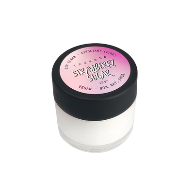 INUWET Gommage visage Levres fraise "sugar lip scrub" Rose Fraise 12G