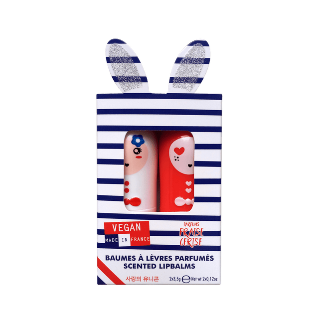 Inuwet Baume à lèvres COFFRET DUO - PARIS fraise cerise