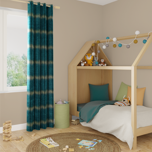 Rideau SFUMATO coloris émeraude 140 x 260 cm