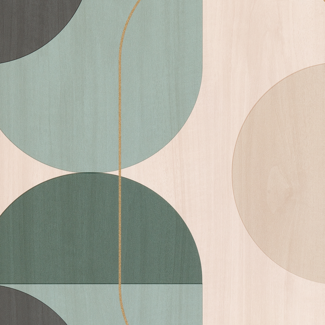 Papier peint intissé NAKILA coloris vert d'eau