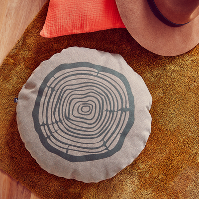 Pouf Woodtree Marron 1 place