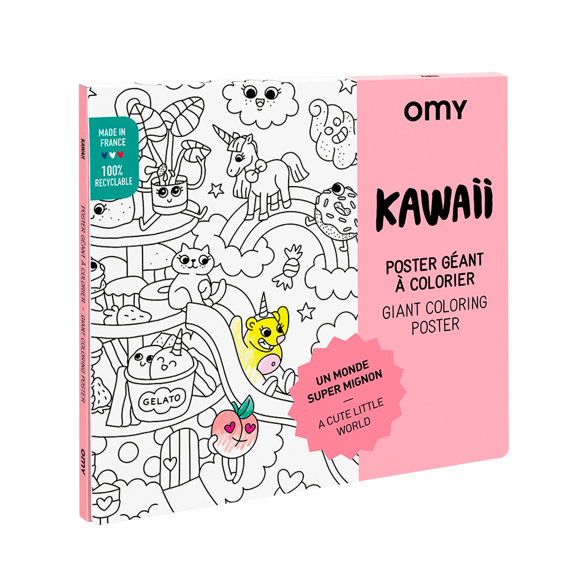 OMY Coloriage Kawaii Rose