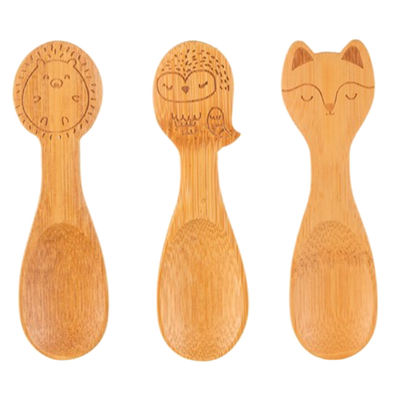 SASS & BELLE Cuillère bébé Woodland Bois clair