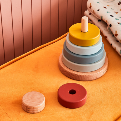 LITTLE DUTCH Jeu éducatif Tour d’anneaux à empiler Multicolore