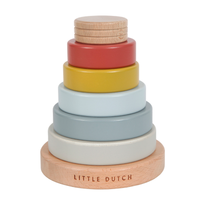 LITTLE DUTCH Jeu éducatif Tour d’anneaux à empiler Multicolore
