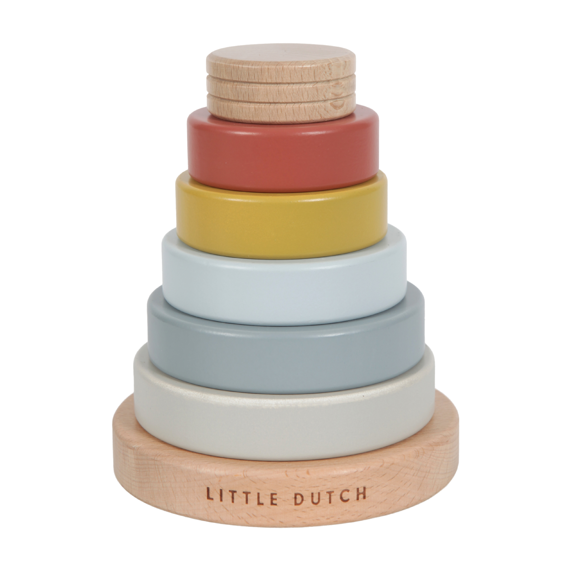 LITTLE DUTCH Jeu éducatif Tour d’anneaux à empiler Multicolore
