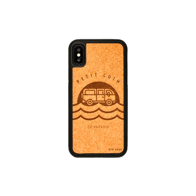 COQUE EN BOIS Coque de téléphone Petit coin de paradis Brun