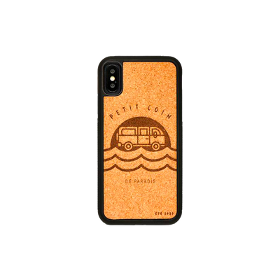 COQUE EN BOIS Coque de téléphone Petit coin de paradis Brun
