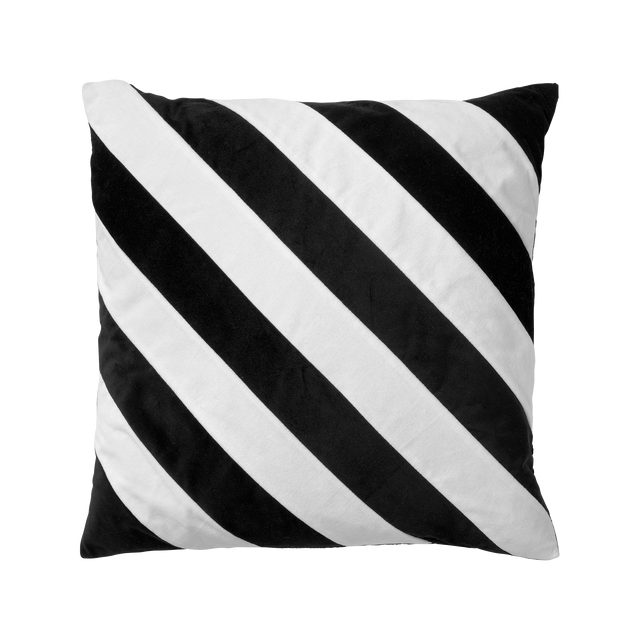 Coussin ELBY coloris noir/blanc 45 x 45 cm