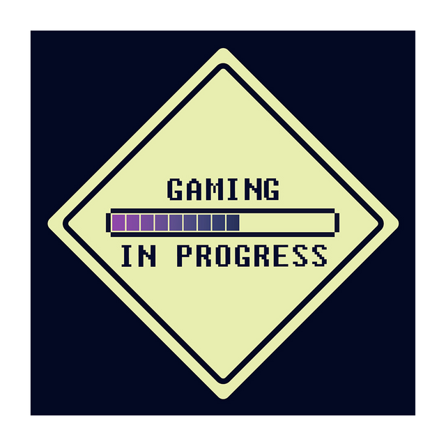 Toile imprimée phosphorescente GAMING IN PROGRESS 40 x 40 cm