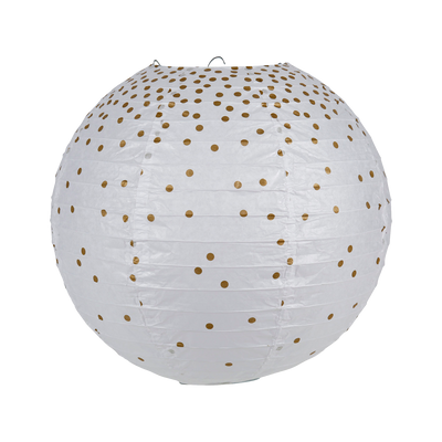 Abat-jour Pois dorés Blanc