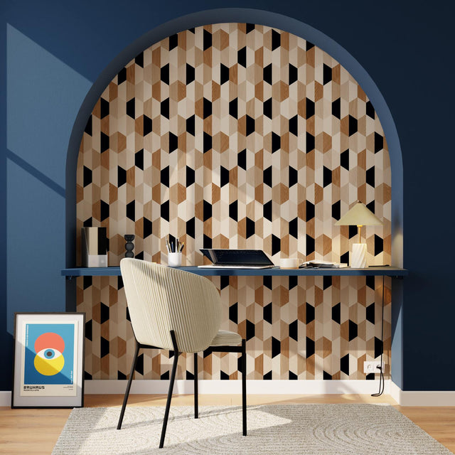 Papier peint intissé FREERIK coloris noir