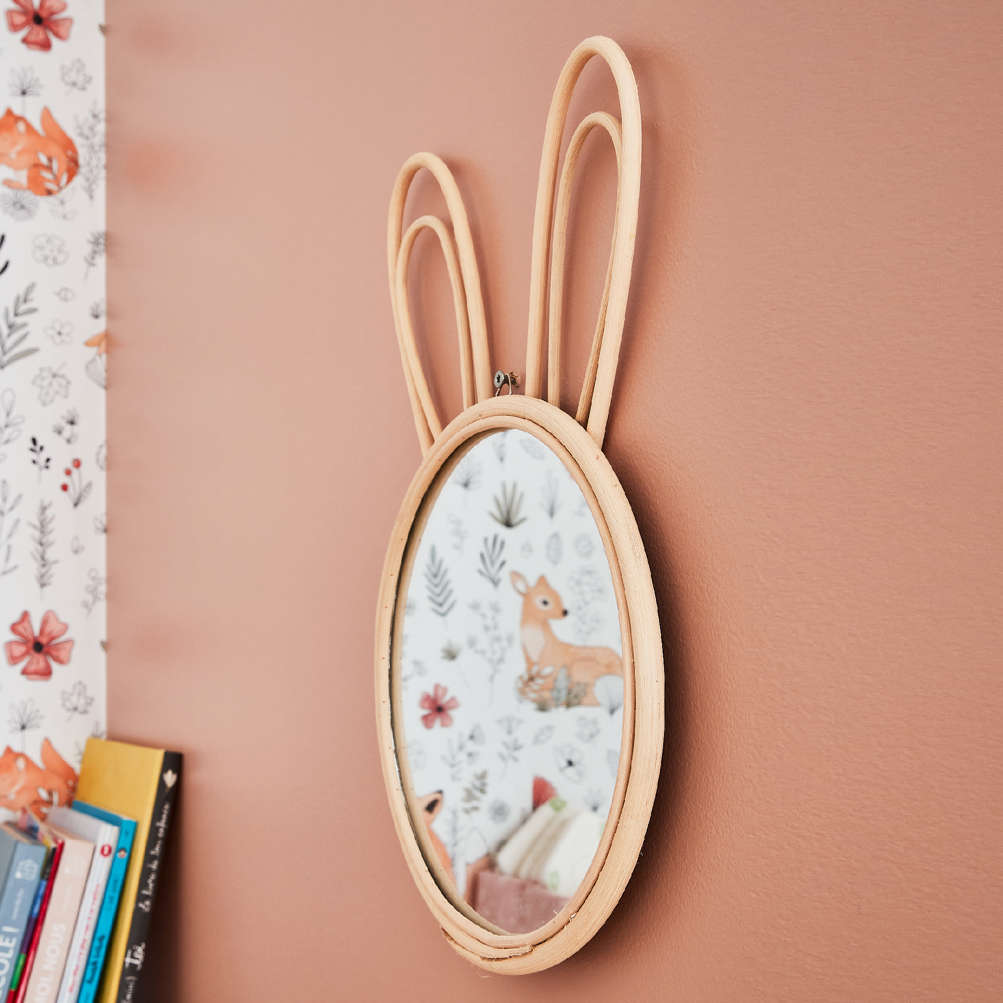 Miroir en rotin Koopa Beige