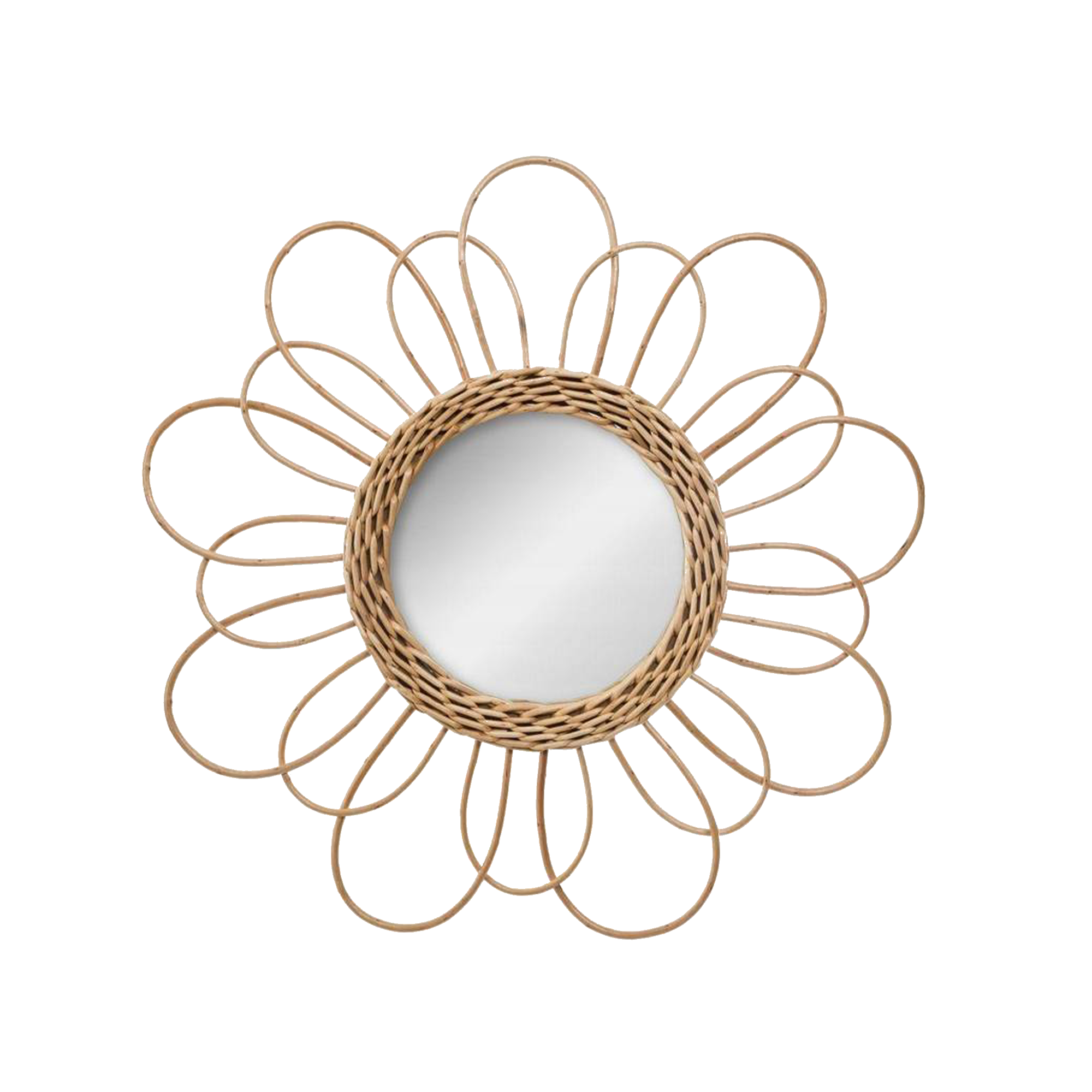 Miroir en rotin Epsylone Beige moyen