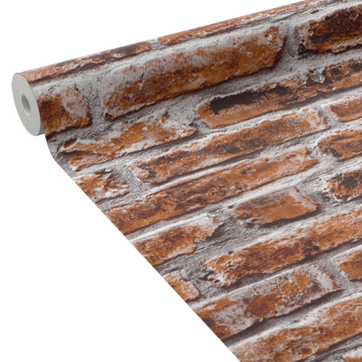 Papier peint intissé Yonkers Rouge brique