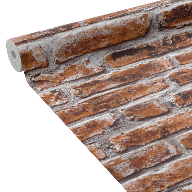 Papier peint intissé YONKERS coloris rouge brique