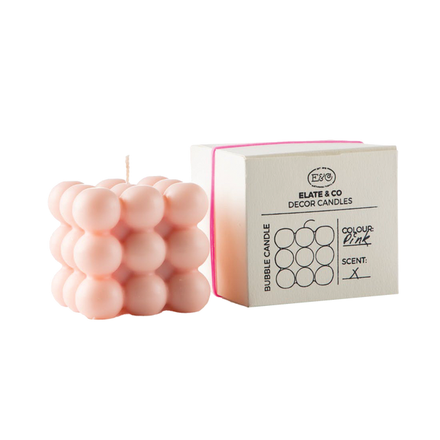 Elate & Co Bougie BUBBEL coloris rose