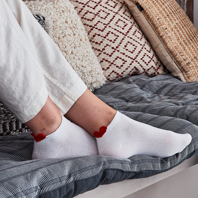 TITES CHAUSSETTES Chaussettes Coup de coeur Blanc