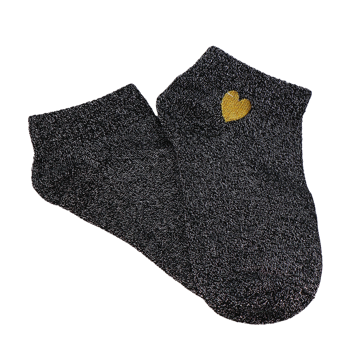 TITES CHAUSSETTES Chaussettes Lurex et coeur Gris