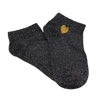 TITES CHAUSSETTES Chaussettes Lurex et coeur Gris