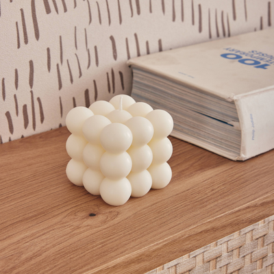 ELATE & CO Bougie Bubbel Blanc cassé