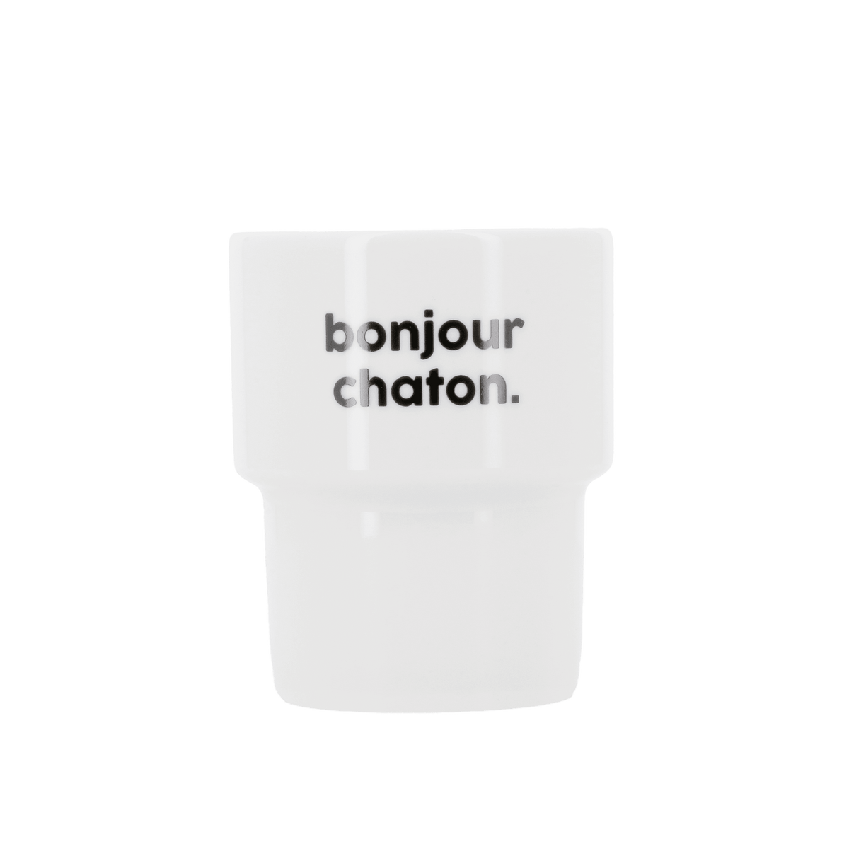 FÉLICIE AUSSI Gobelet Bonjour chaton Blanc