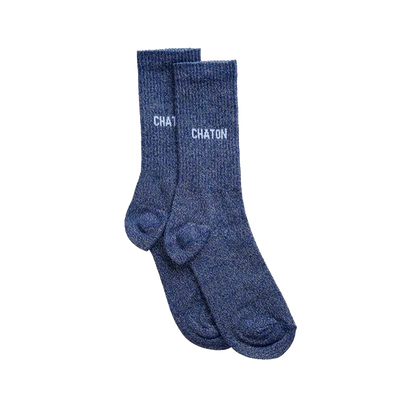 FÉLICIE AUSSI Chaussettes Chaton paillettes 36/40 Bleu