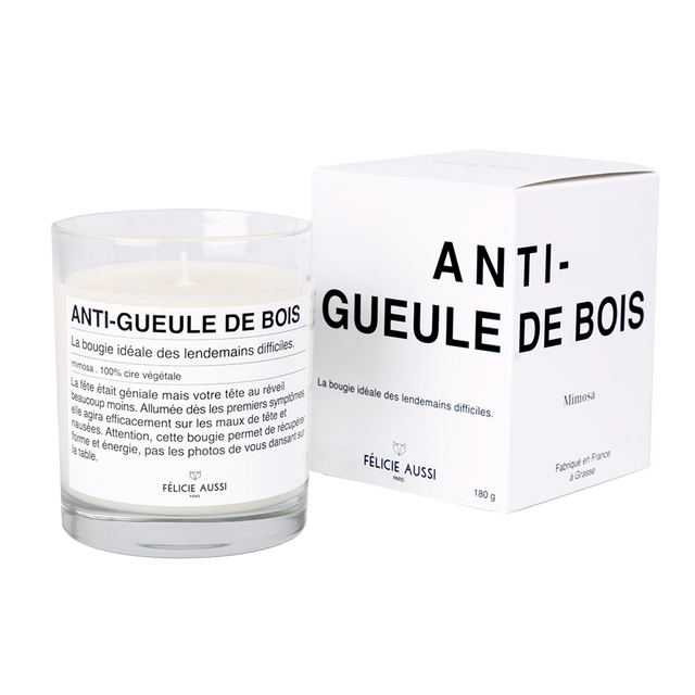 Félicie aussi Bougie parfumée ANTI-GUEULE DE BOIS mimosa