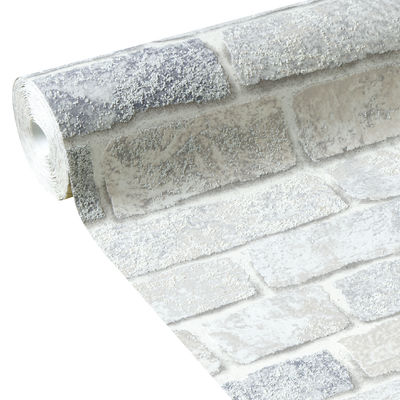 Papier peint intissé Atlanta Gris perle