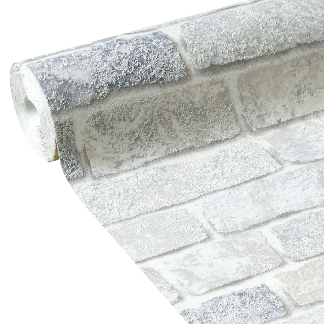 Papier peint intissé ATLANTA coloris gris perle