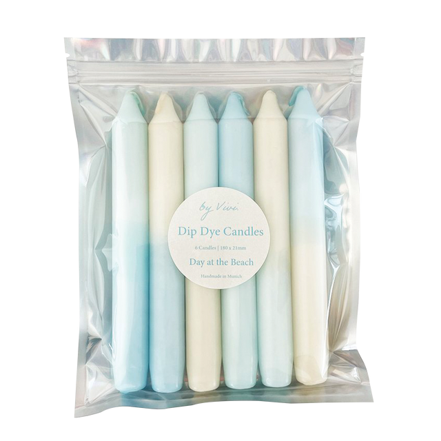 By Vivi Bougie DAY AT THE BEACH SET nuances de bleus et jaunes