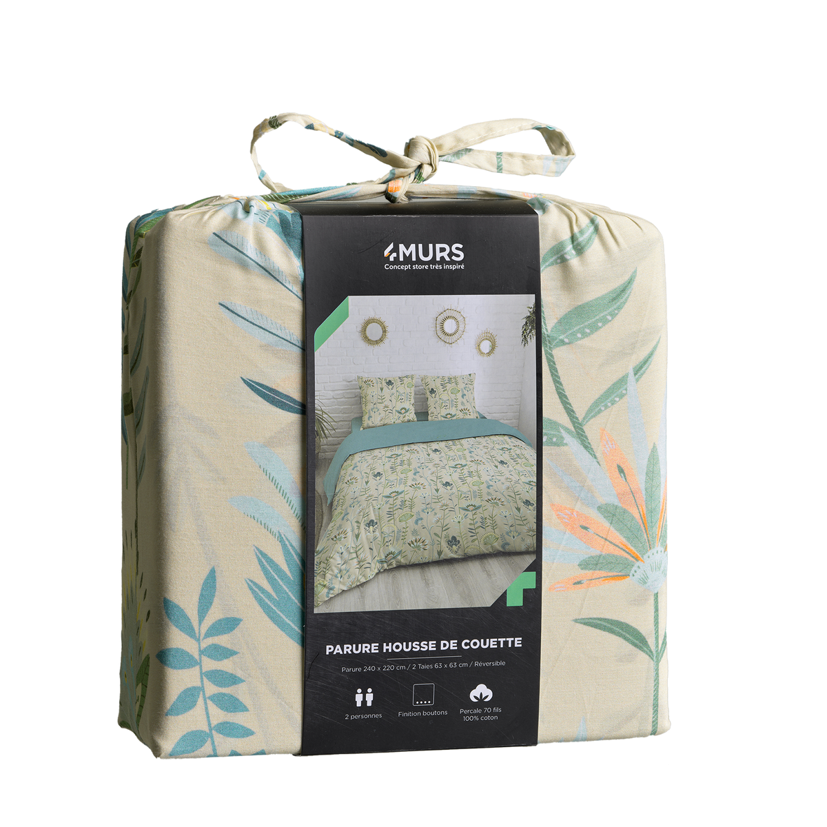 4MURS Parure de lit en percale de coton Balata Rose