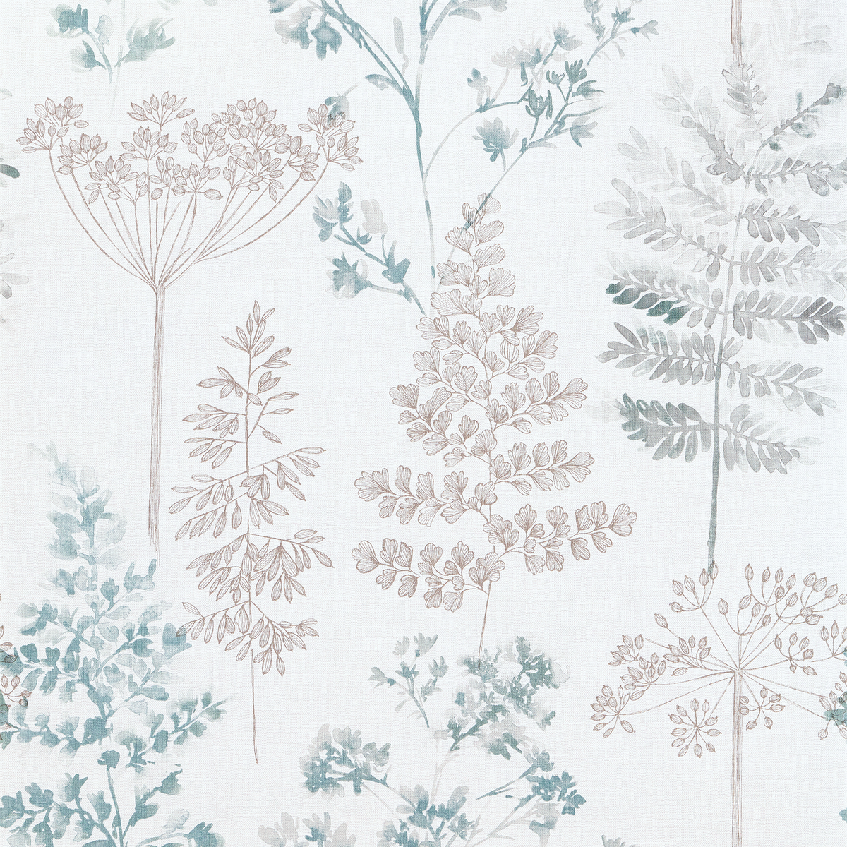 Papier peint intissé Holly Bleu gris