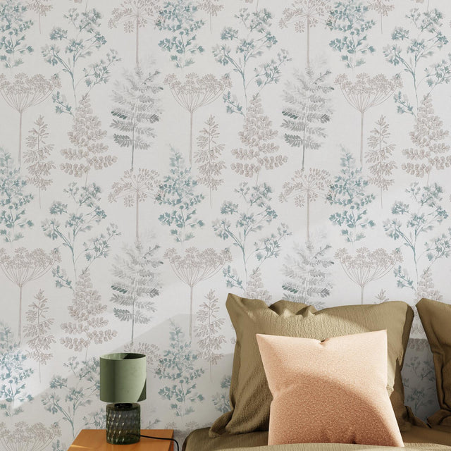 Papier peint intissé HOLLY coloris bleu gris