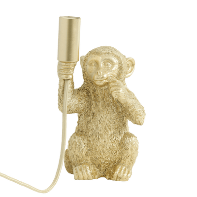 LIGHT & LIVING Lampe à poser Monkey thinker Or